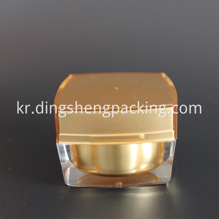 Acrylic Lotion Plastic Container Square Cosmetic Packaging